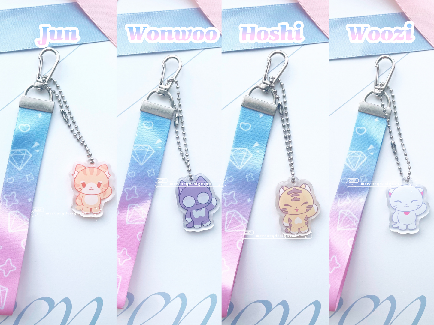 Seventeen Mascot Lanyard Keychains