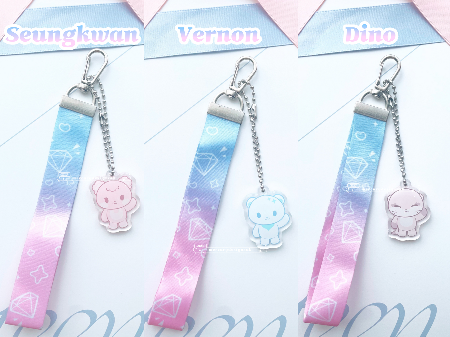 Seventeen Mascot Lanyard Keychains