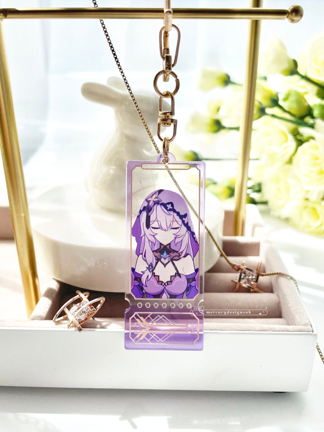 Honkai: Star Rail Keychain - BLACK SWAN